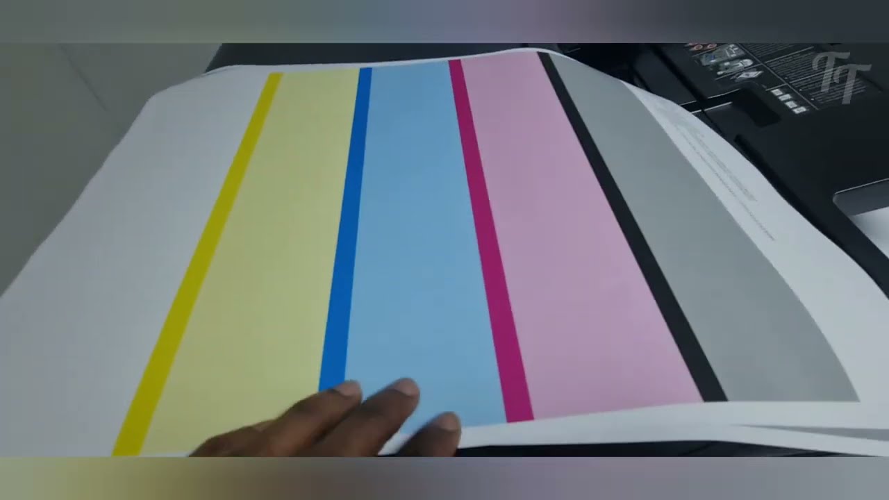 Kyocera Taskalfa 5054ci Printer colour test pages (C,M,Y,K)