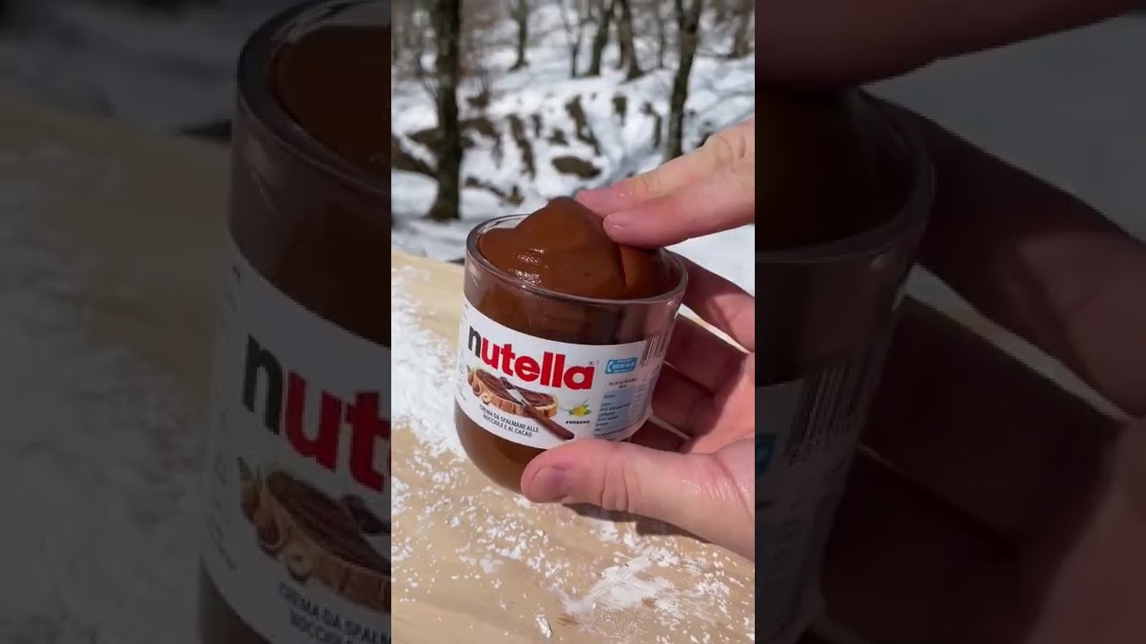 NUTELLA SLIME SQUISHED USING HANDS| REALISTIC LOOKING SLIME SQUISHED|#viral #food #shorts #slime