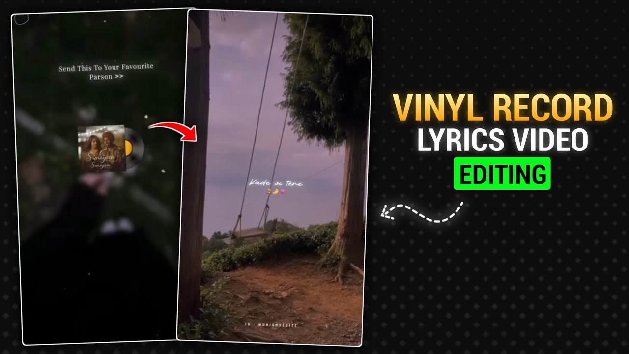 Vinyl Record Intro Viral Lyrics Status Video Editing | Vinyl Record Intro Lyrics Video Editing