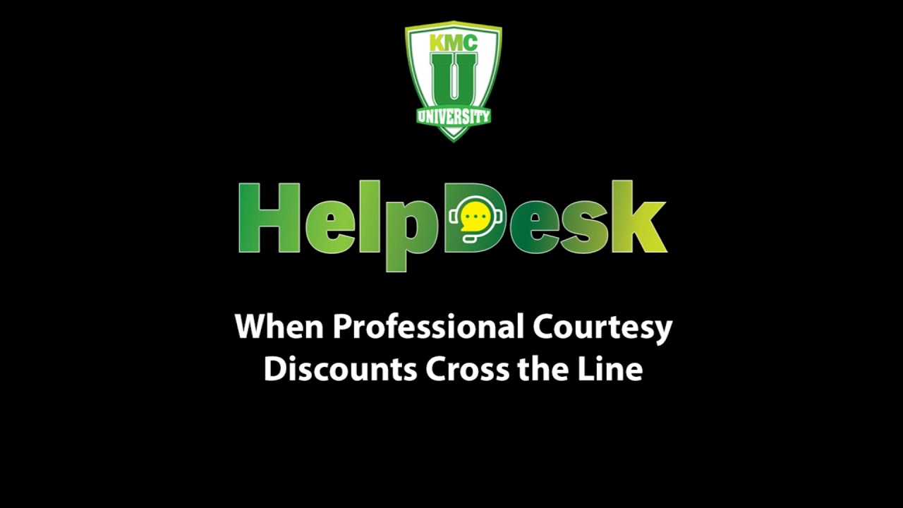 When Professional Courtesy Discounts Cross the Line