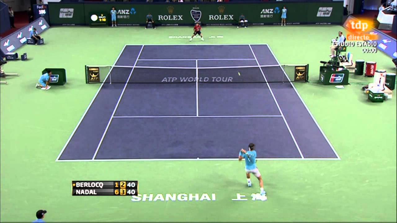 Rafa Nadal vs. Carlos Berlocq 6-1, 7-6(5) , Masters Shanghai 2013