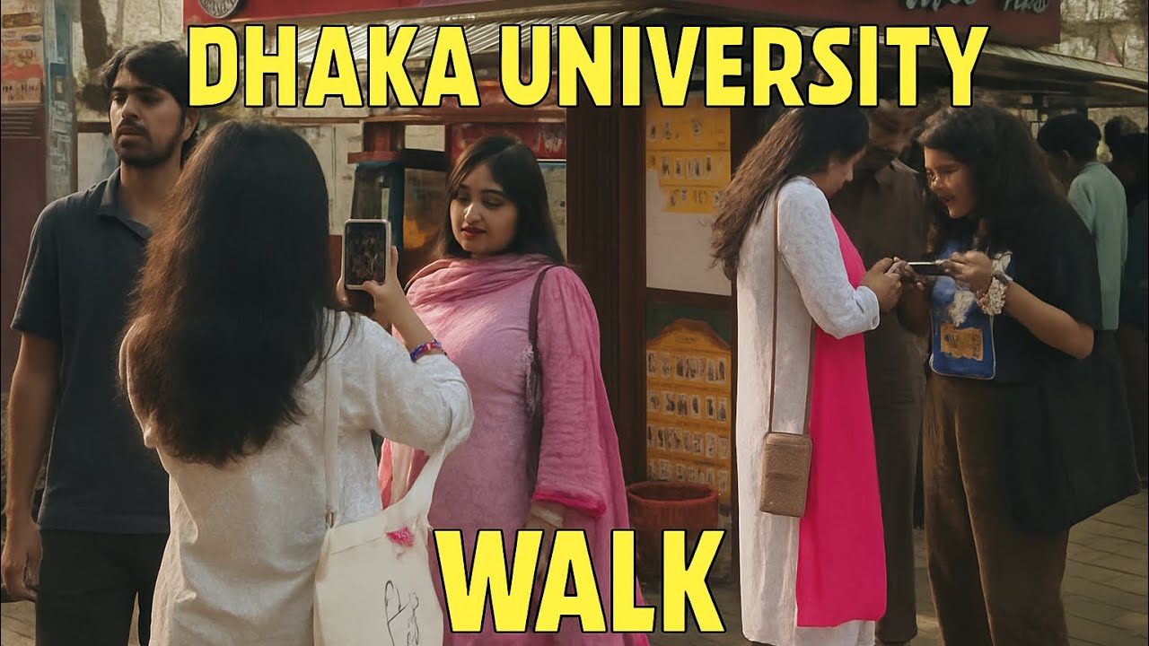 Exploring Dhaka University Area | Campus, Food, and Students! Dhaka Walking Tour