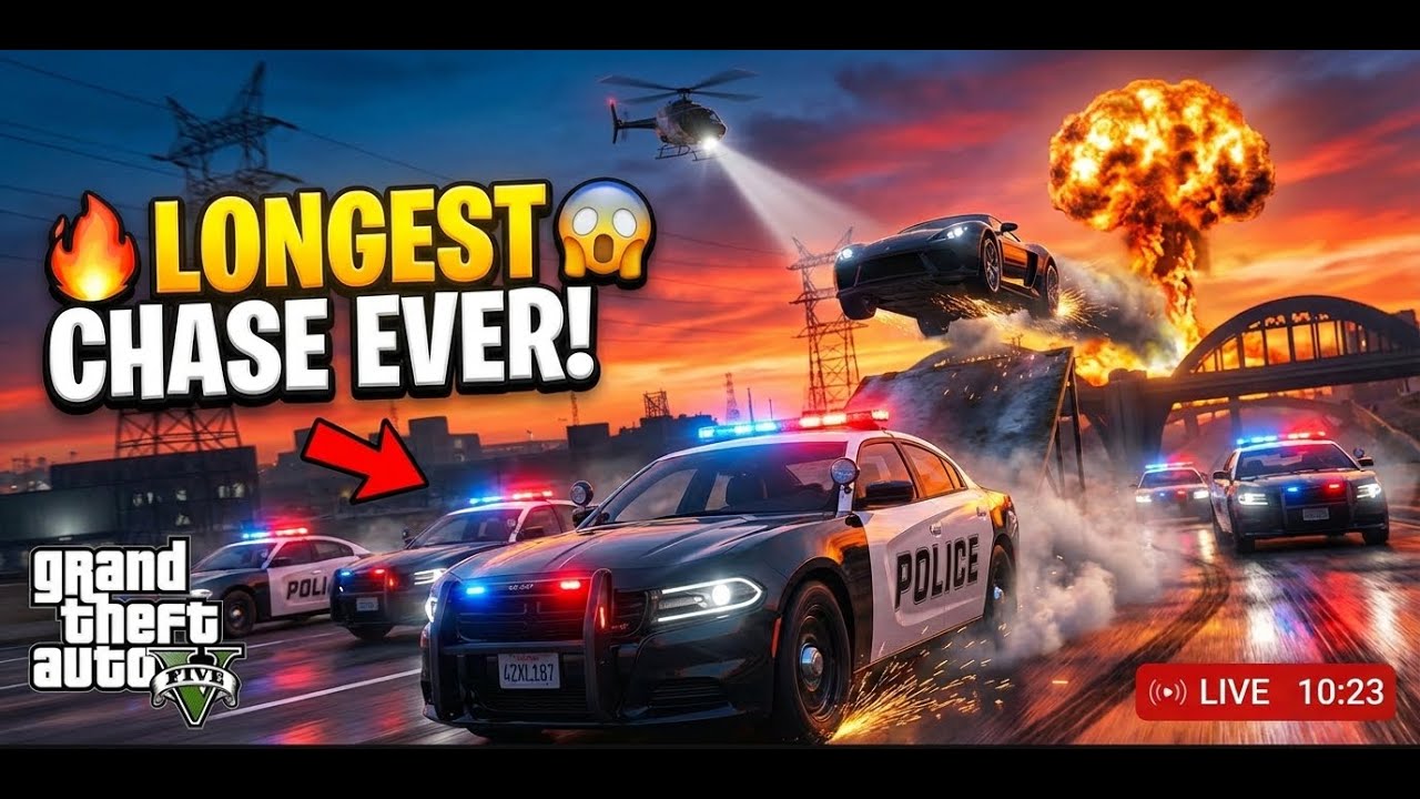 I Survived the LONGEST 5-STAR Police Chase in GTA 5! 😱