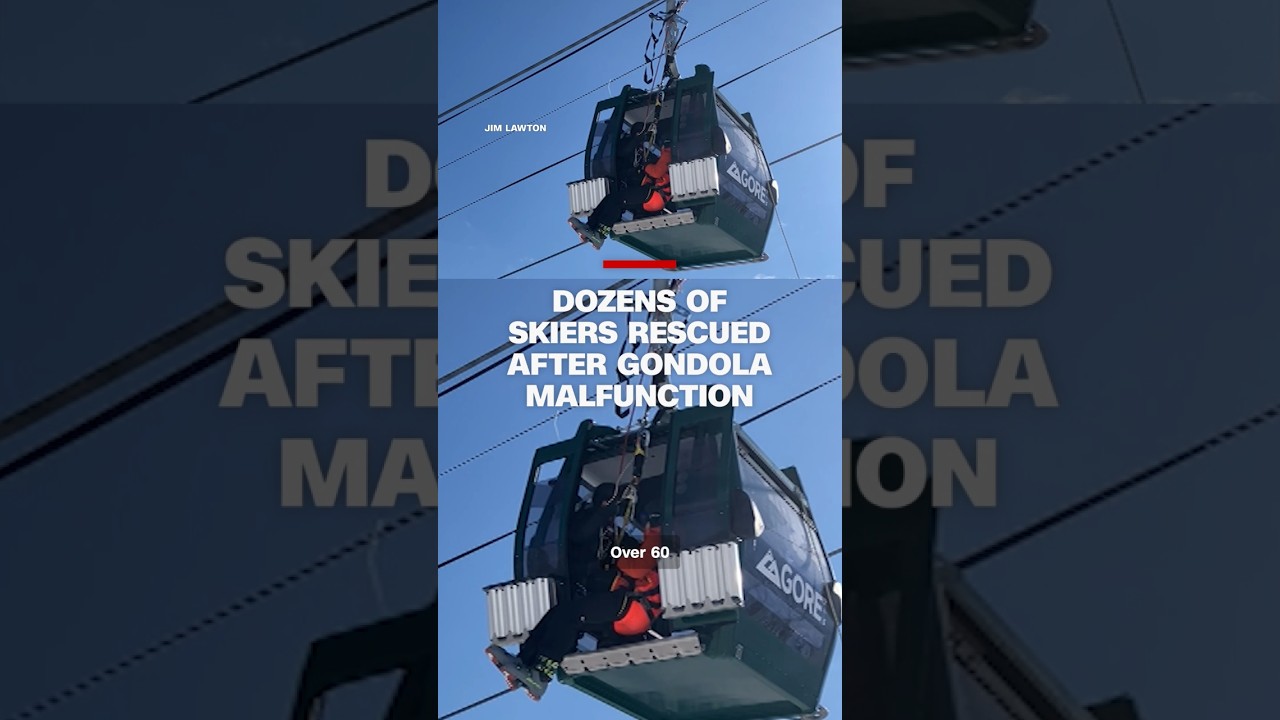 Dozens of skiers rescued after gondola malfunction