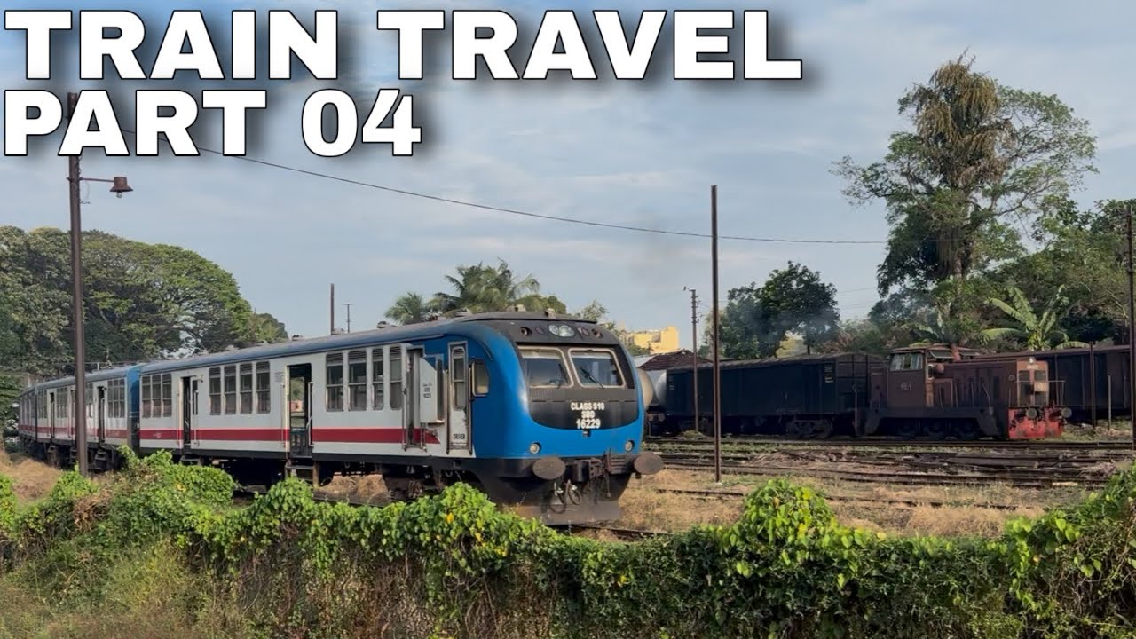 Diesel electrical multiple unit red train travel part 04