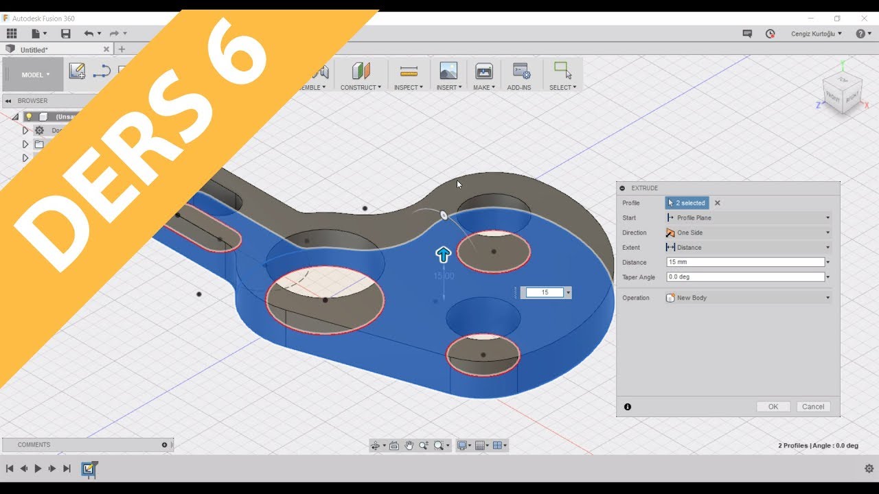 Fusion 360 ile Katı Modelleme Eğitimi - Ders 06