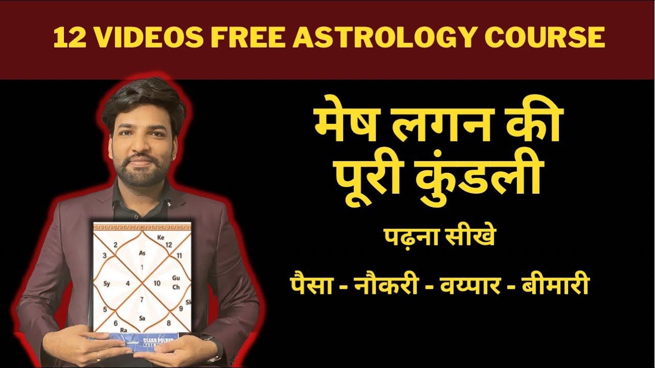 मेष लगना की पूरी कुंडली ॥ पूरी ज्योतिष सीखे #astrology