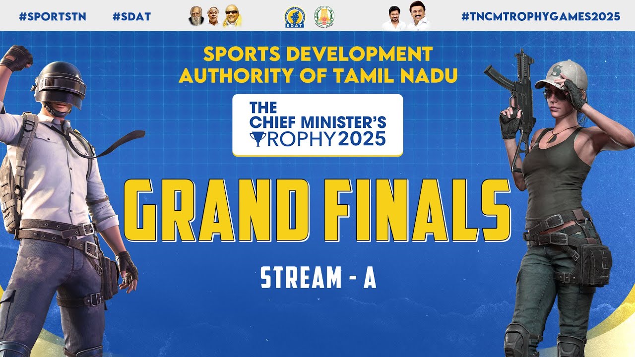 🔴 LIVE : [Stream A] Tamil Nadu Chief Minister's Trophy 2025 | BGMI | Grand Finals