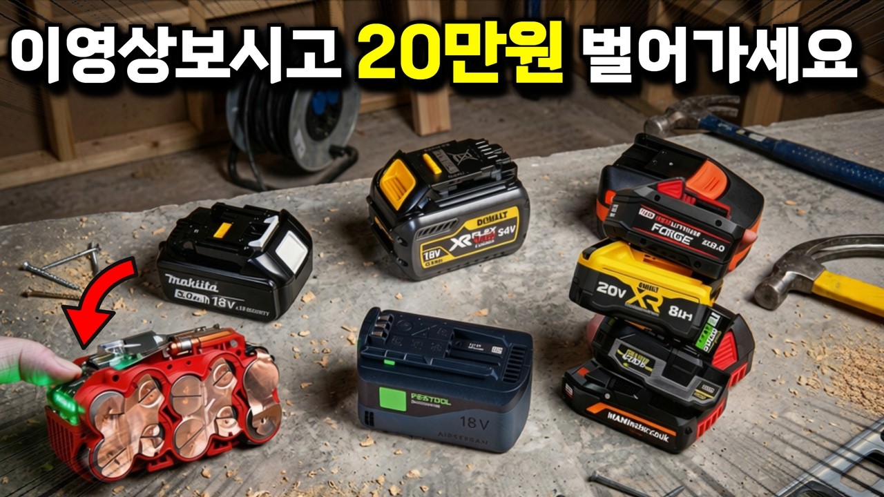 이영상 보시고 20만원 벌어가세요~ 비싼 전동공구 배터리 고장없이 오래쓸수있는방법 배터리 전문가와함께 모든 배터리를 파헤쳐보았습니다#battery#배터리관리