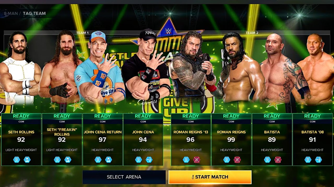 Ruthless John Cena & Seth Rollins vs Roman Reigns & Animal Batista WWE 2K23 Gameplay