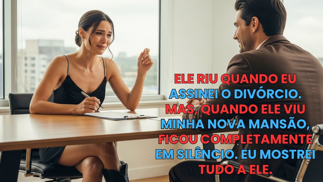 Ele riu ao ver você assinar o divórcio… mas calou ao vê-la na mansão