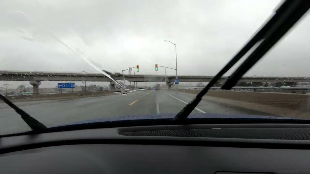 Driving from Toronto Pearson International Airport Terminal 3 to the Cell Phone Parking Lot