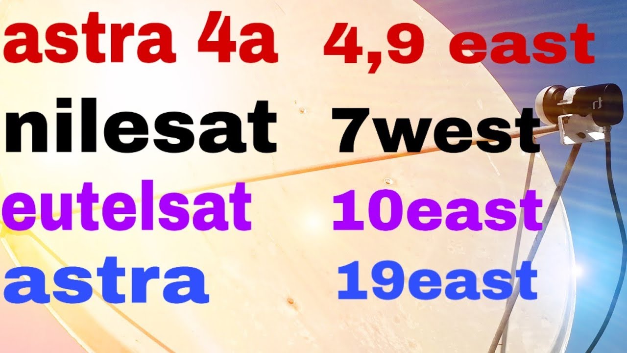 طريقة ضبط nilesat eutelsat 10 astra 4a astra 19 على المسطرة