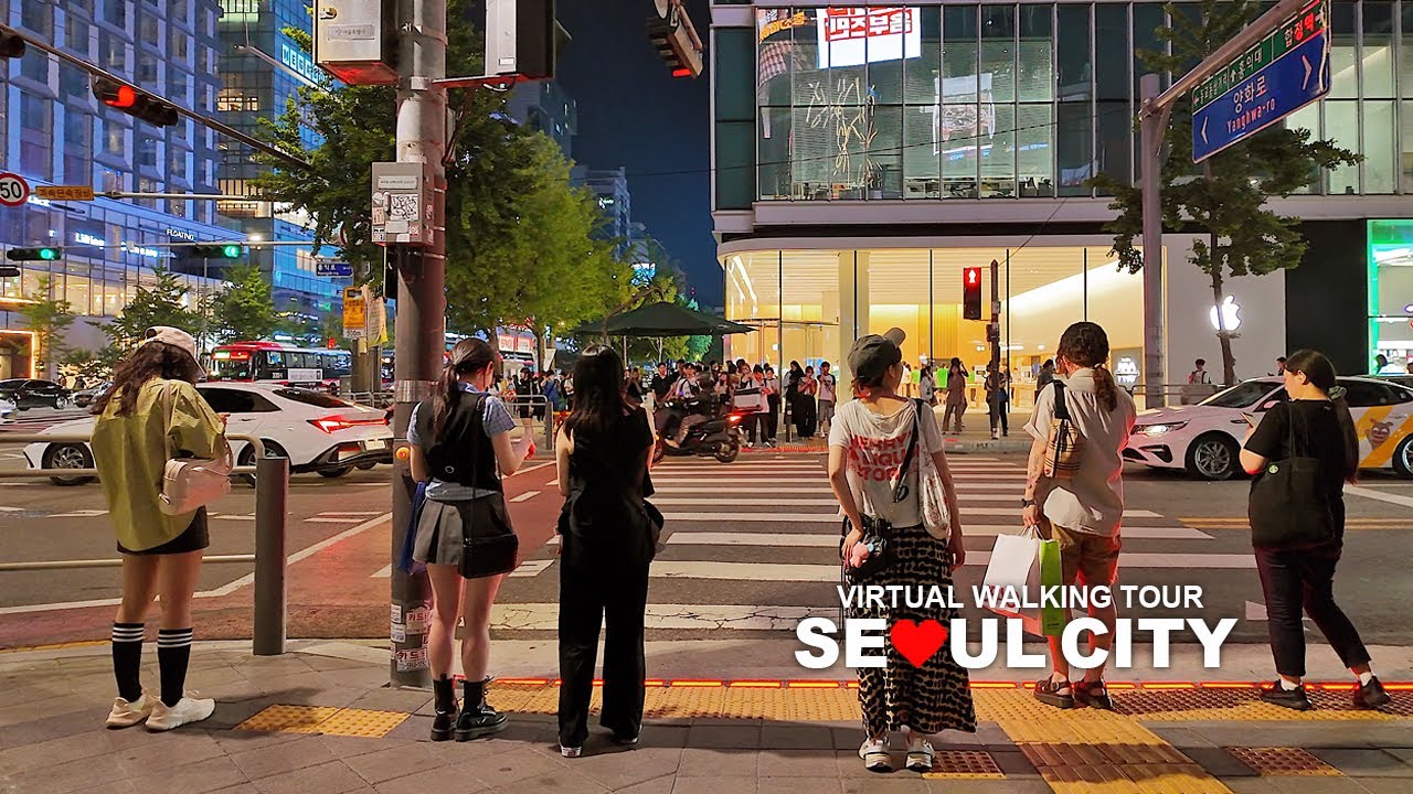 [Full Version] Seoul City Evening Walk, Hongdae Street, Weekday Evening, South Korea, Travel, 4K