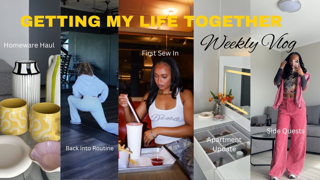 #gettingmylifetogether:Apartment update, I got my first sew in, Homeware haul & fun side quests!