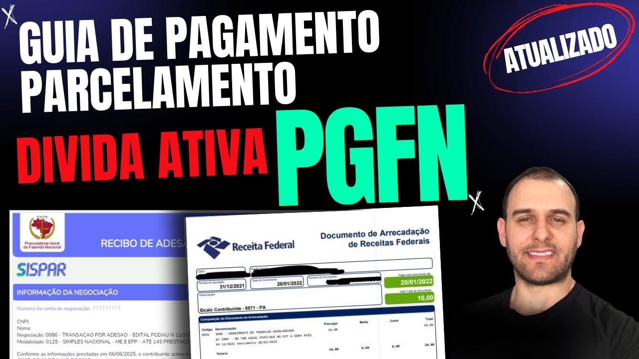 COMO EMITIR A GUIA DARF DE PAGAMENTO DA PARCELA DO PARCELAMENTO DA DIVIDA ATIVA - Passo a Passo