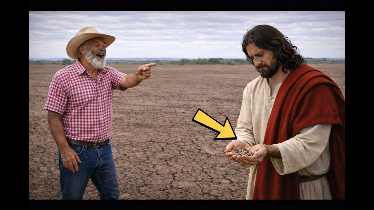 “EU TE DOU MINHA FAZENDA SE DESSA SEMENTE NASCER ALGO!” — riu o milionário… MAS ERA JESUS DISFARÇADO