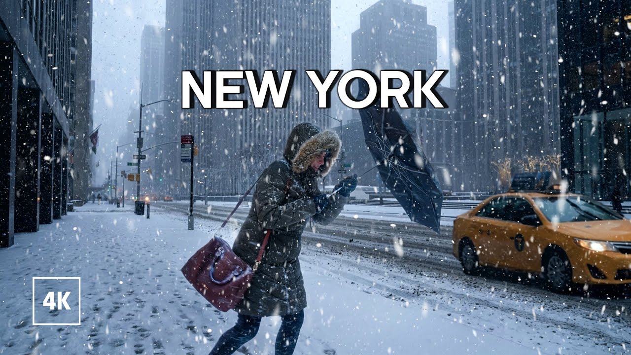 SNOW Walk in NEW YORK ❄️ Winter in Snowy MANHATTAN, Walking tour, NYC