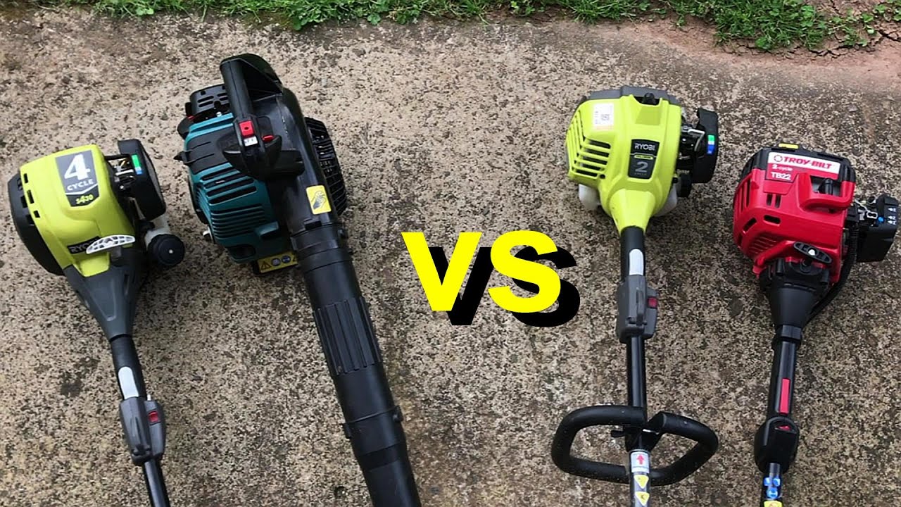 Are 2 cycle Gas Trimmers Easier to Start than 4 cycle Trimmers? Ryobi Makita Troy Bilt