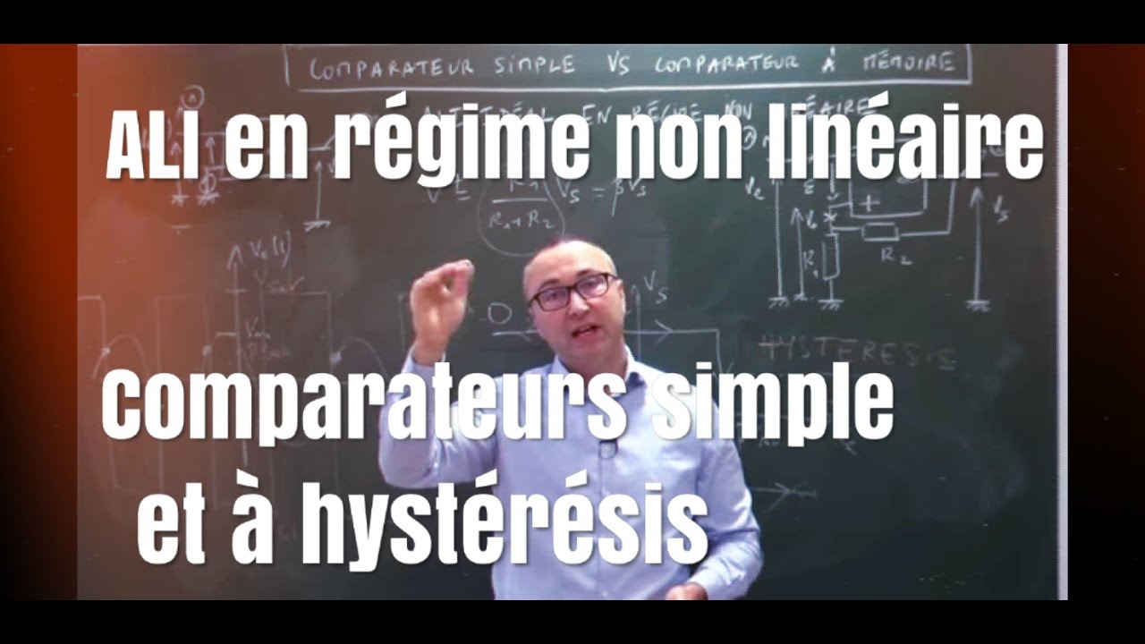 Electronique : ALI en régime non linéaire  (1/3) : comparateurs simple et à mémoire
