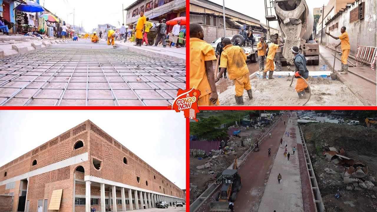 Zando travaux de bétonnage sur l’avenue bokasa pour faciliter l’accès au grand marché 