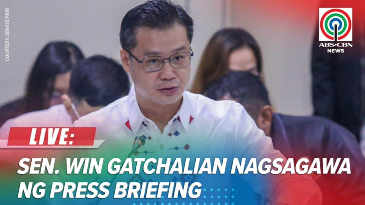 LIVE: Sen. Win Gatchalian holds press briefing | January 6, 2026