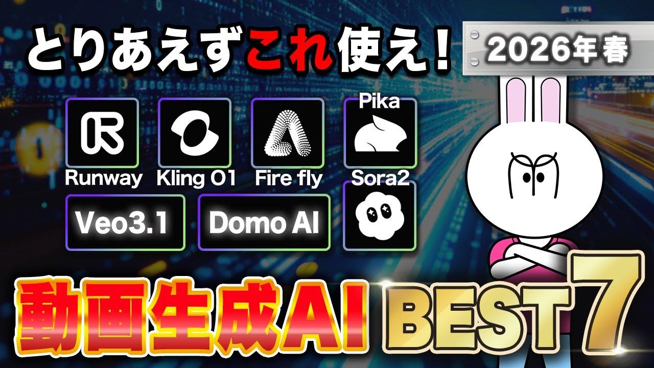 【2026年超最新版】動画生成AIのおすすめ7選を活用別に完全解説します