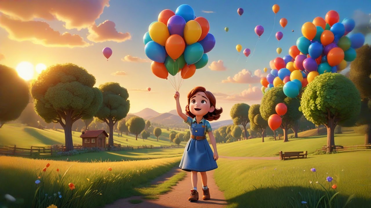 Six Bright Balloons Fly to the Sky | Fun Balloon Song for Kids | Nursery Rhymes and Baby Songs
