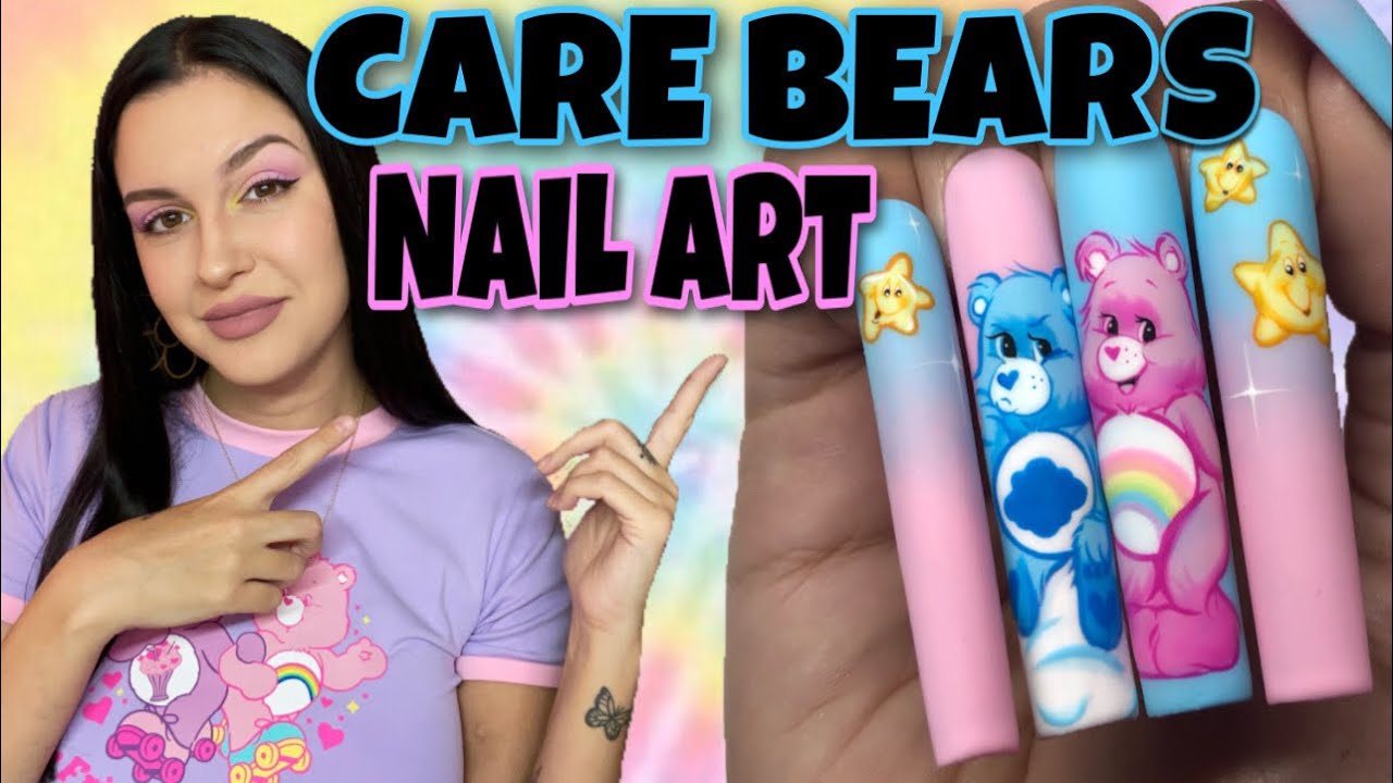 CARE BEARS! NAIL ART TUTORIAL 🌈