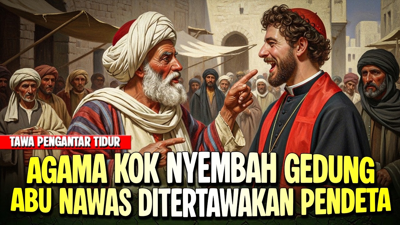 JAWABAN CERDAS ABU NAWAS SAAT DITANYA KENAPA ISLAM MENYEMBAH GEDUNG - KISAH LUCU PENGANTAR TIDUR