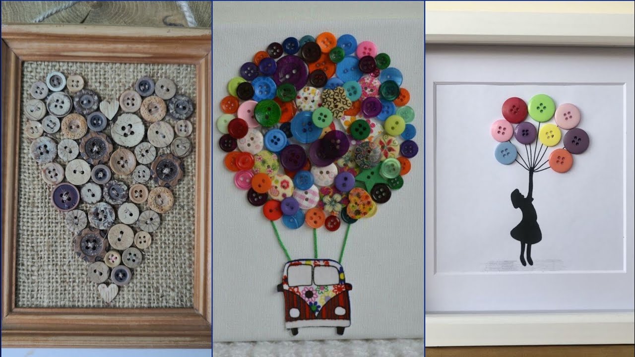 Very creative and outstanding button art and craft ideas #craft #trending #diy #art
