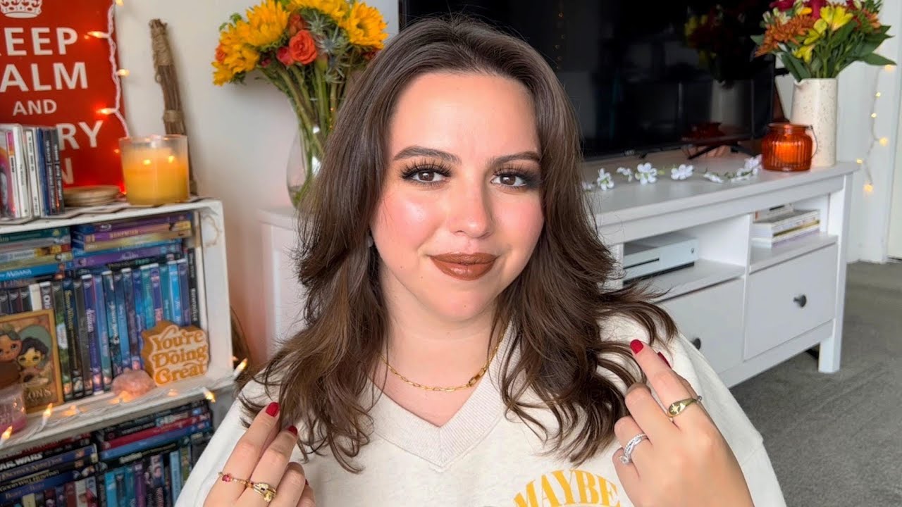 ASMR GRWM ~ cozy fall makeup look 🍂☁️