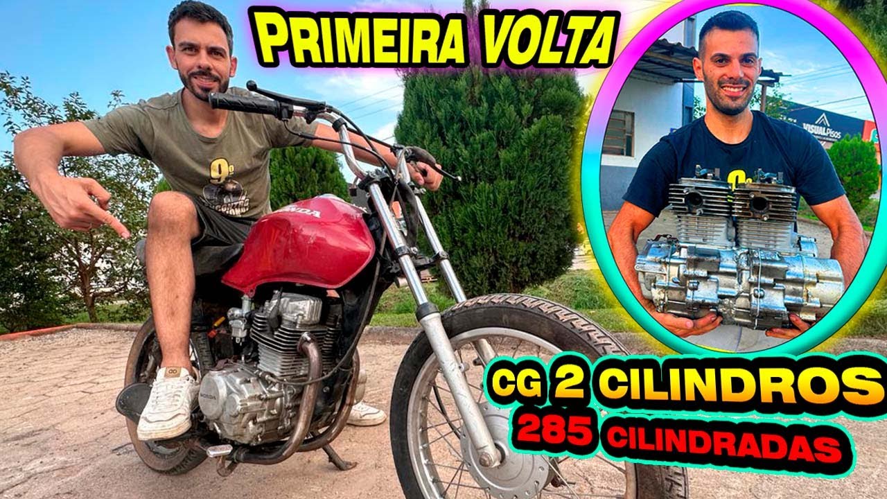 Primeira VOLTA 🔥 na CG TITAN 2 Cilindros 😱 285 cc