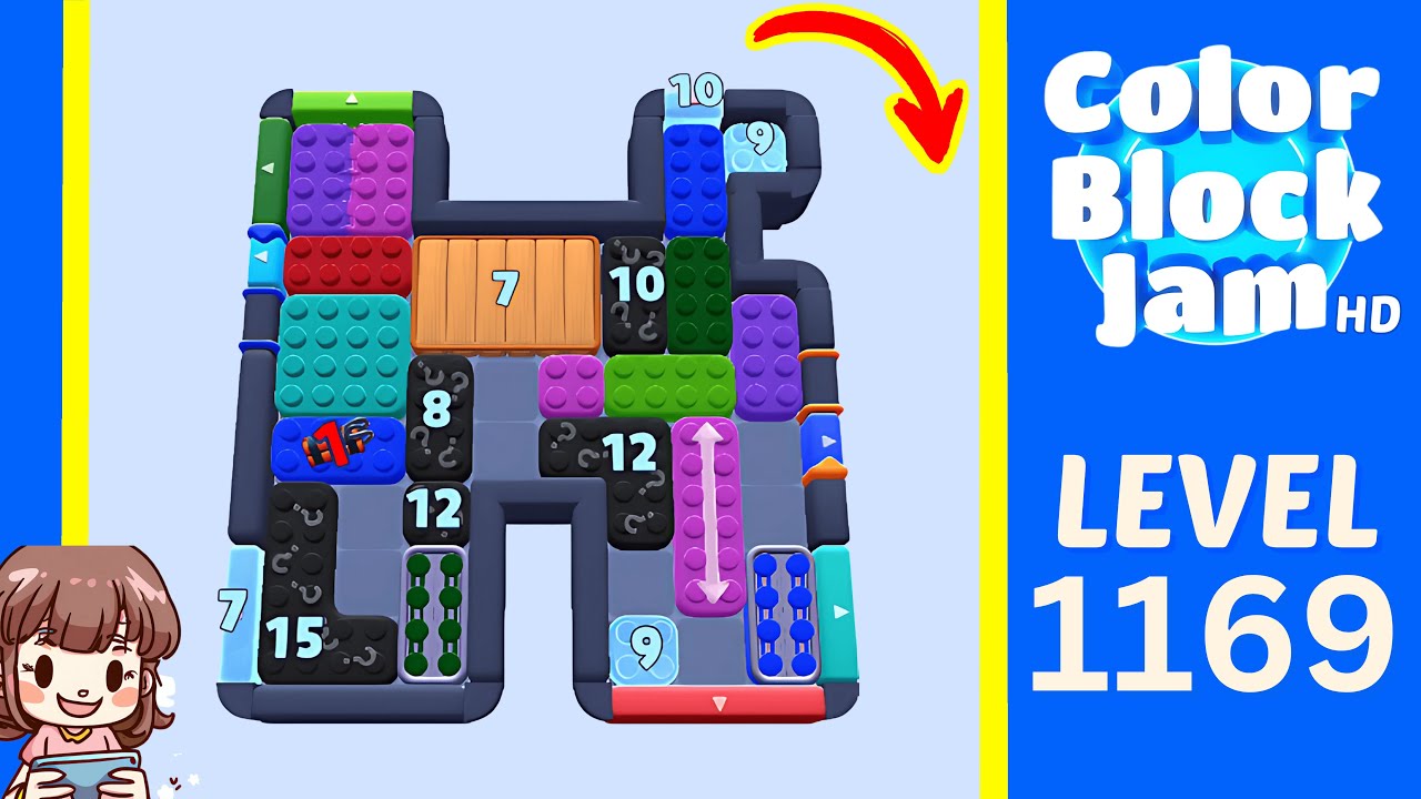 Color Block Jam Level 1169 Solution Walkthrough
