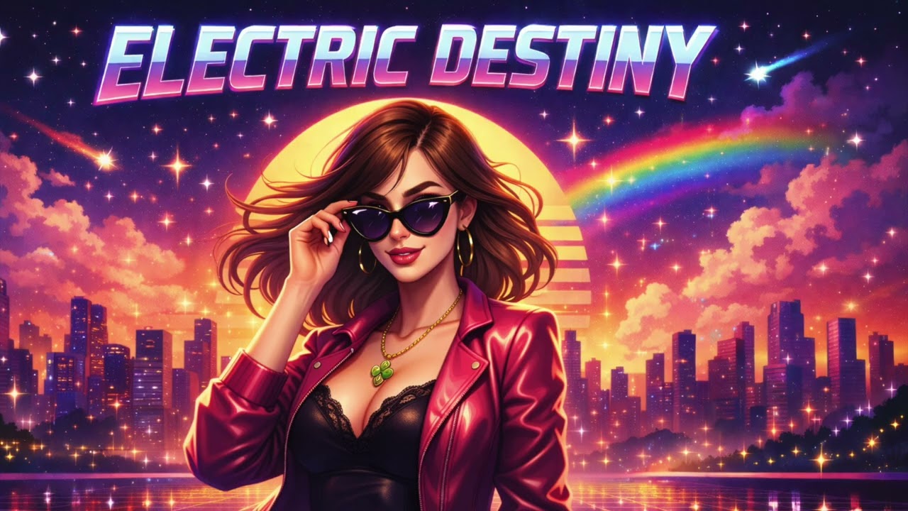 Electric Destiny | synth-pop, 80s, pop, uplifting, femail vocal, driving beat, high energy,