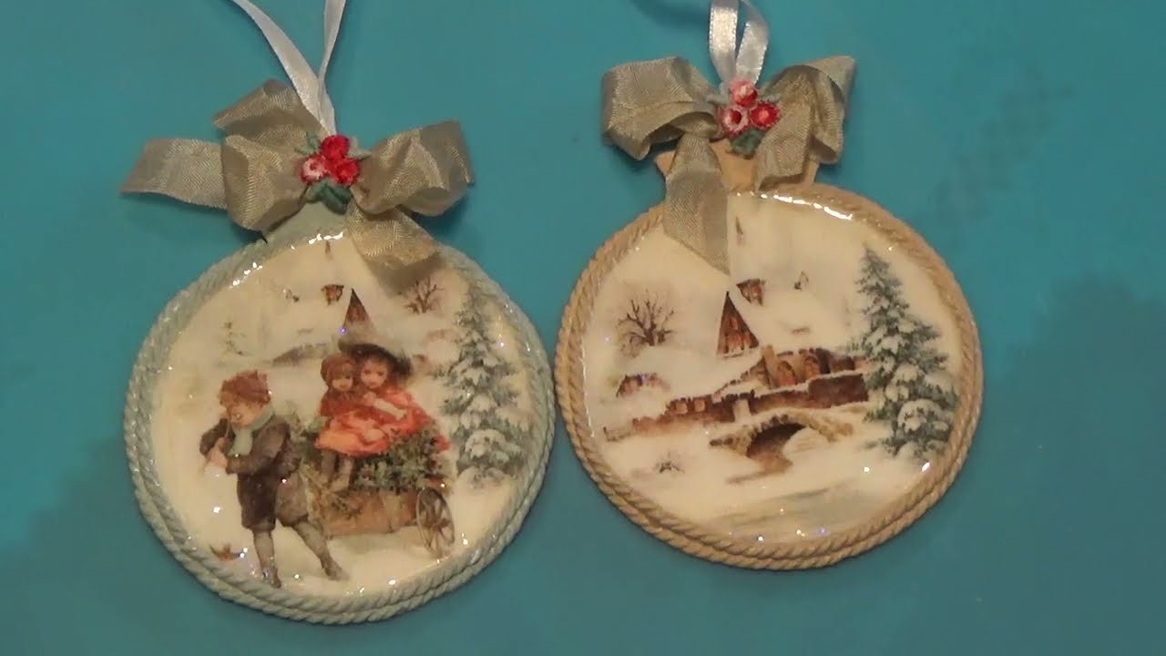 Decoupage Ornaments and Process