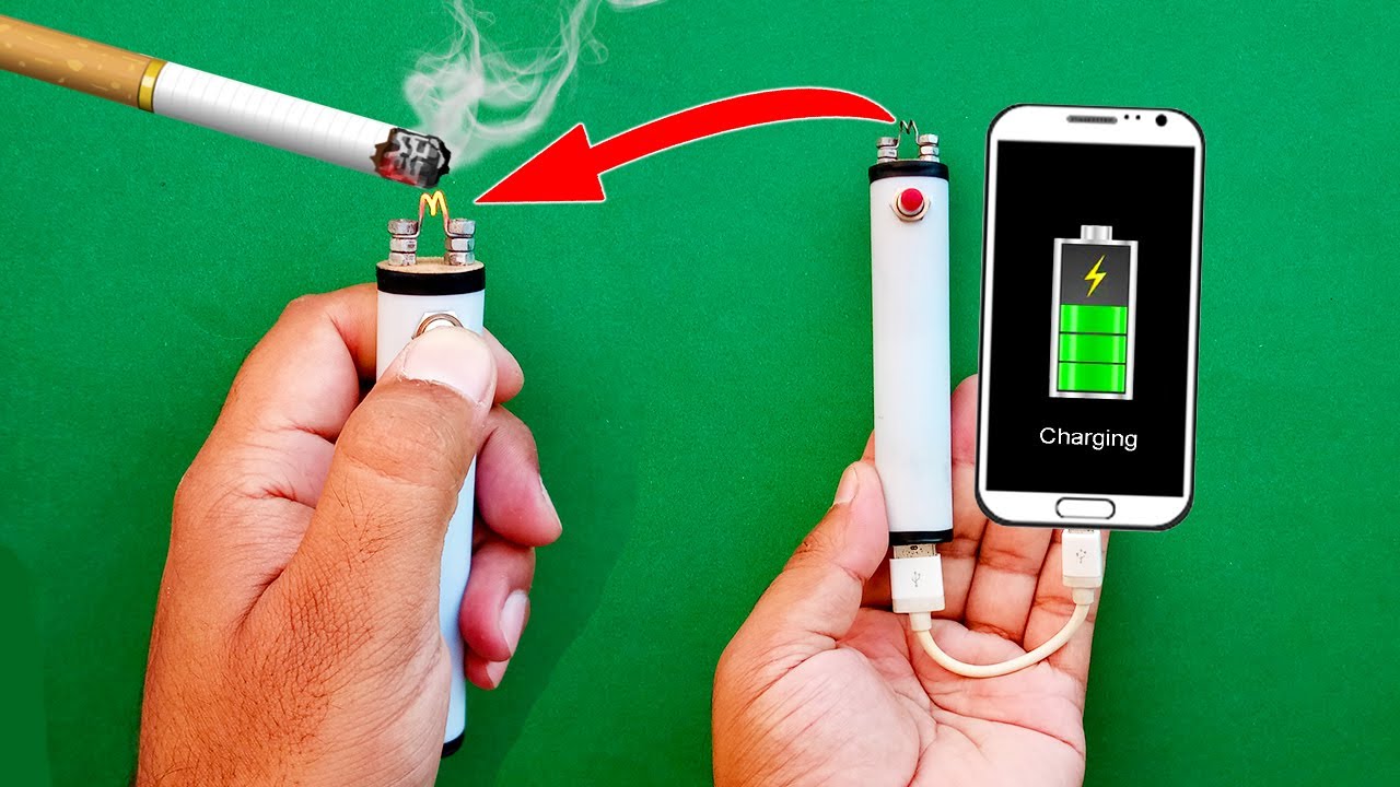How To Make A Rechargeable Power Bank & Electric Lighter(2 In 1) | Electric Lighter | Power Bank DIY