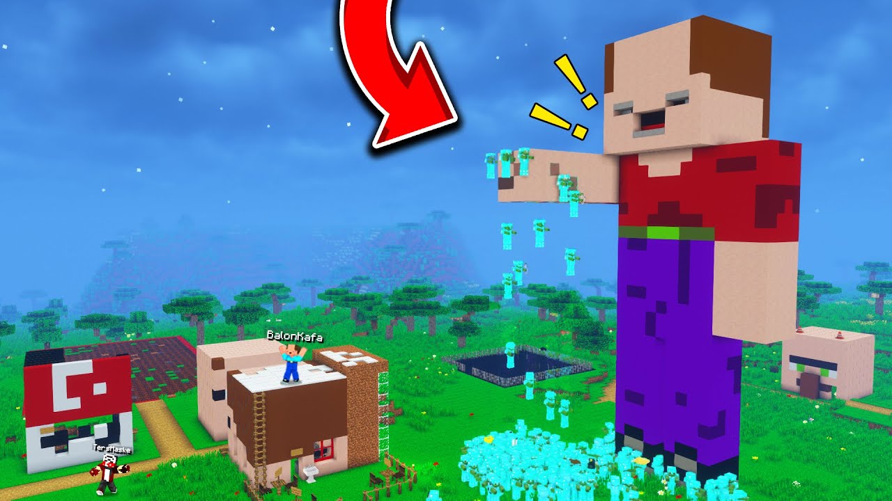 KÖTÜ İKİZ TROLL HEYKELİ KÖYE GELDİ !! - BalonCraft #405 - Minecraft