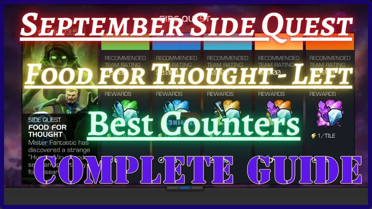 FOOD FOR THOUGHT | LEFT Side | September Side Quest | Itemless | MCOC |