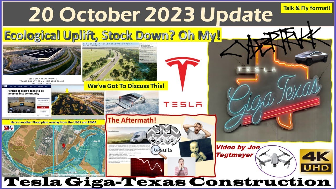 Cybertrucks Driving! S Extension Construction Progress! 20 October 2023 Giga Texas Update (08:35AM)