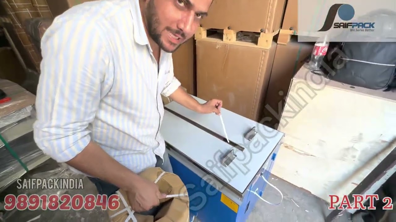 Semi automatic strapping machine |saifpackindia |strapping machine
