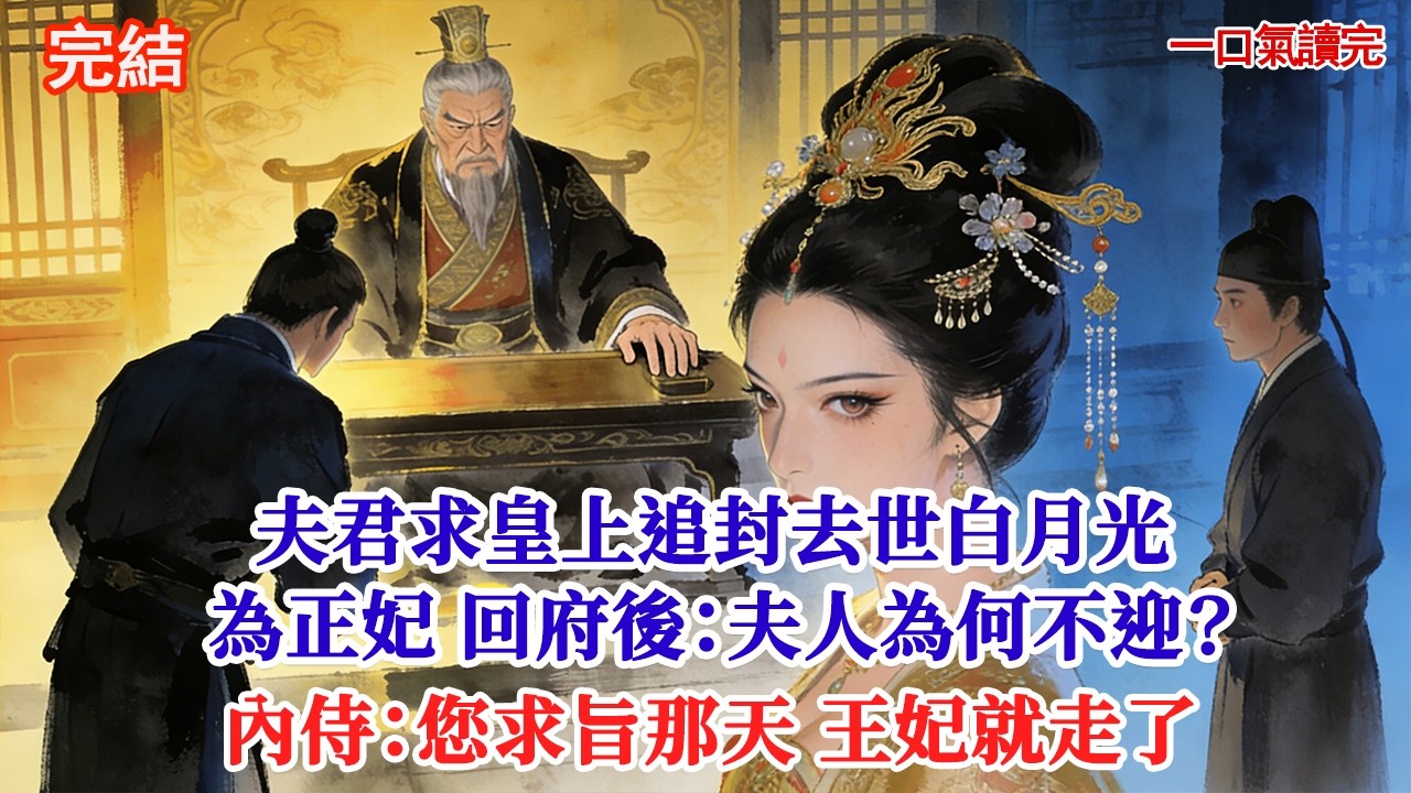 夫君求皇上追封去世白月光為正妃 回府後：夫人為何不迎？內侍：您求旨那天 王妃就走了#追妻火葬場#愛情#小說