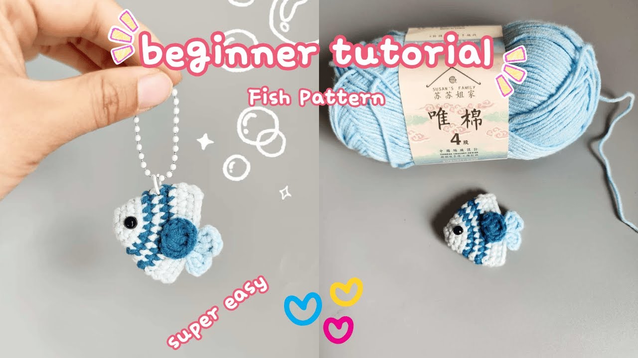 Just 10 Minutes to Crochet This Tiny Fish – So Fun and Easy