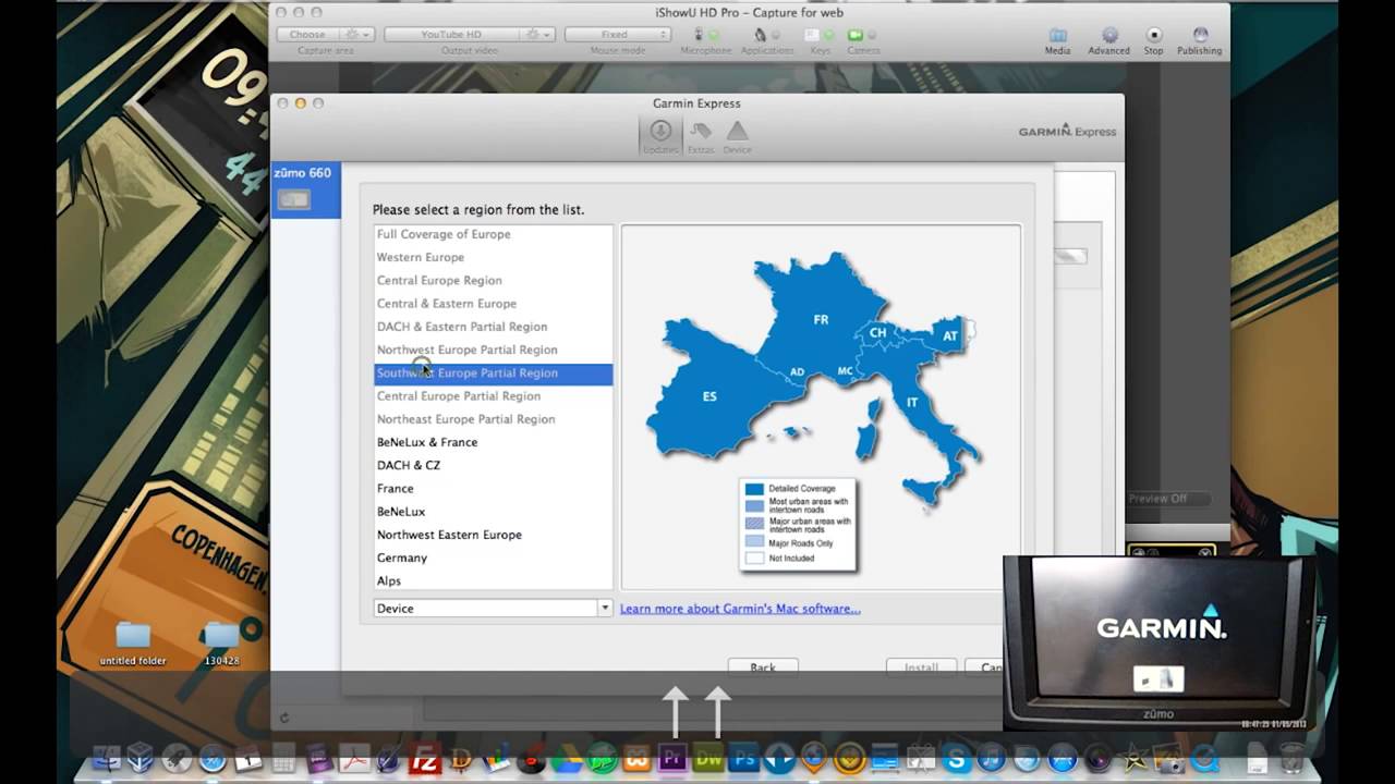 BaseCamp for Mac: Installing maps with Garmin Express v2 1 2