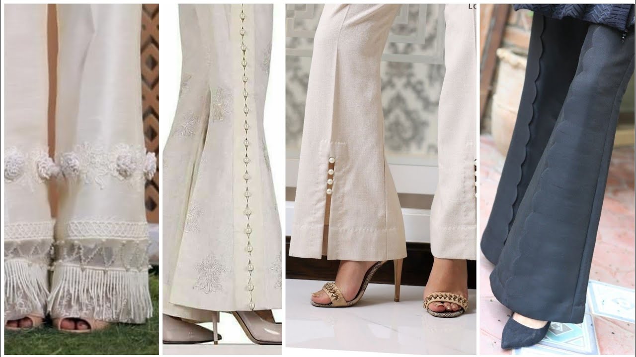 Latest designer bell bottom trouser pants designs // unique & treny trouser pants designs