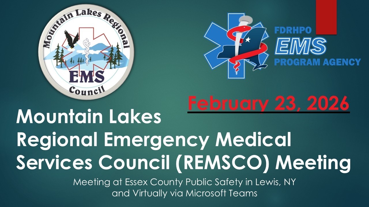 Mountain Lakes REMSCO Meeting 02/23/2026