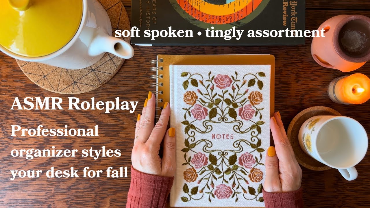ASMR Roleplay:  I Set Up Your Writing Desk for Fall 🍁(book sounds, page turning, soft spoken, asmr )