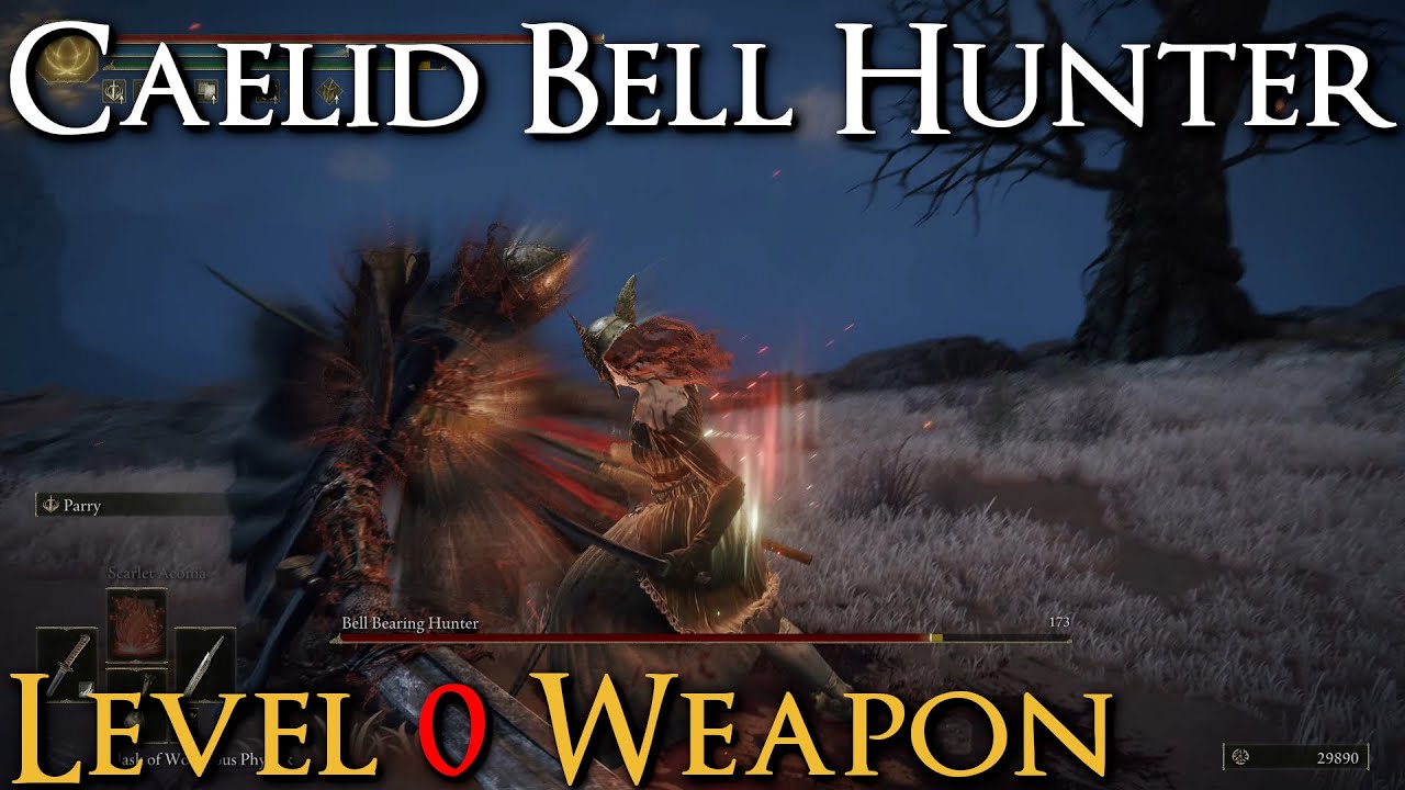 Parrying the Hardest Bell Bearing Hunter in Elden Ring into oblivion [Level 0 weapon, No Hit]