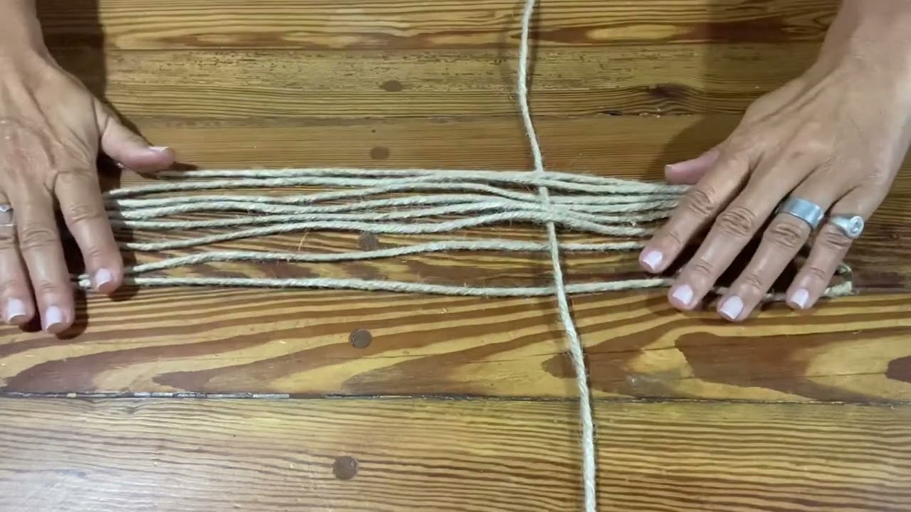 Urdimbre para realizar canastos en cestería textil