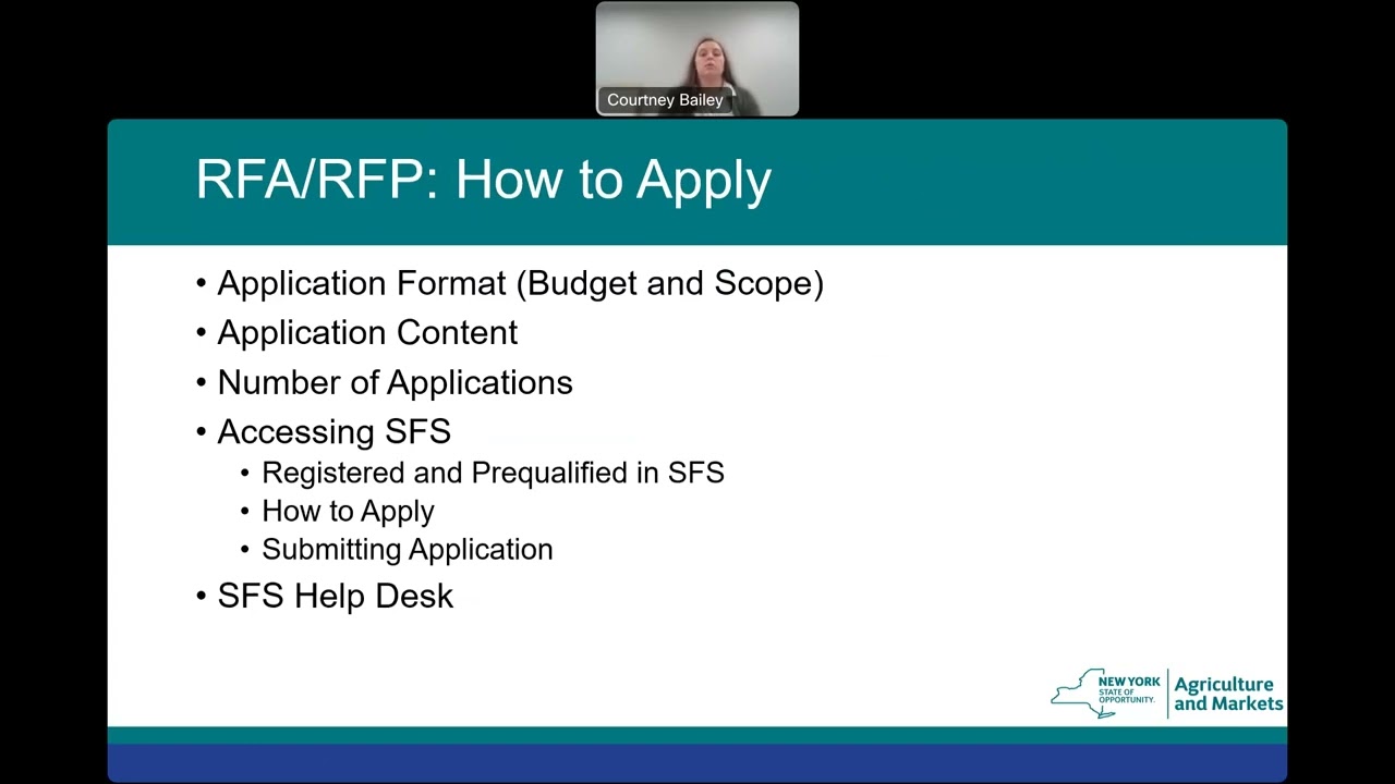 Fundamentals of Grant Opportunities at the Department of Agriculture and Markets